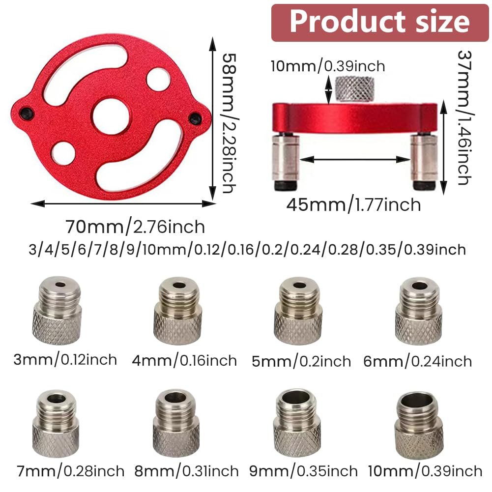 Self-Centering Doweling Jig——with free 8 Interchangeable Bushings