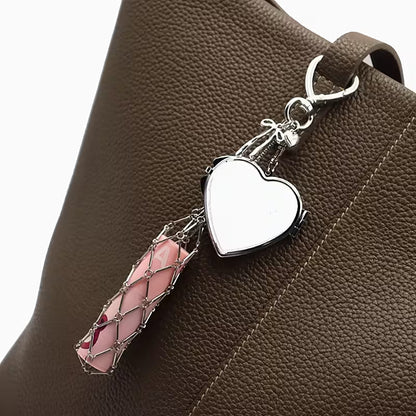 🔥✨Lipstick Holder Keychain with Mirror