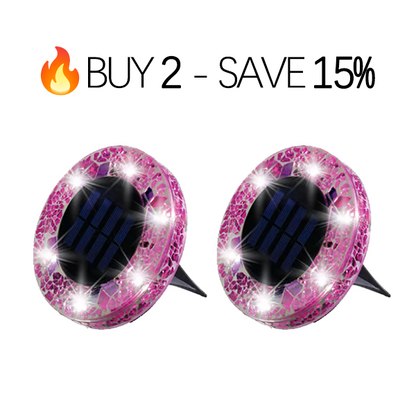Solar Outdoor Mosaic Disk Lights