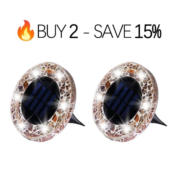 Solar Outdoor Mosaic Disk Lights