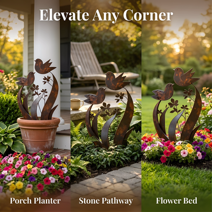 🦋🦋2026 Mother's Day Gifts 50% Off--💖🎁Bird & Wildflower Metal Garden Stake