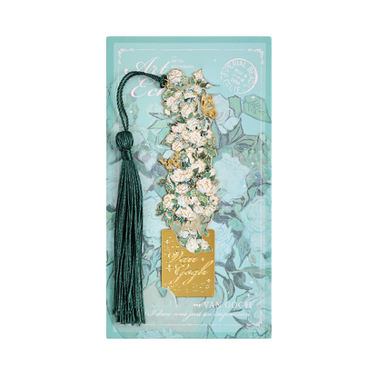 📚✨ 8-Piece Gold Metal Bookmark Set with Tassel – Van Gogh & Monet Inspired Gift for Book Lovers 🎨