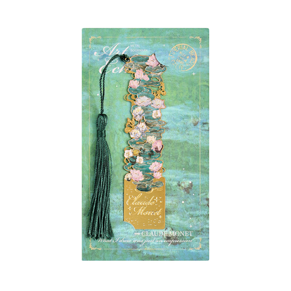 📚✨ 8-Piece Gold Metal Bookmark Set with Tassel – Van Gogh & Monet Inspired Gift for Book Lovers 🎨