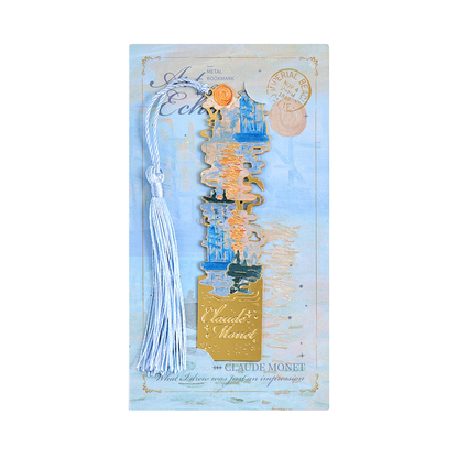 📚✨ 8-Piece Gold Metal Bookmark Set with Tassel – Van Gogh & Monet Inspired Gift for Book Lovers 🎨
