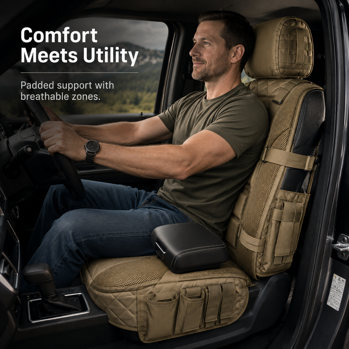 Tactical Car Seat Cover Organizer – Rugged Protection & Smart Storage