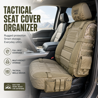 Tactical Car Seat Cover Organizer – Rugged Protection & Smart Storage