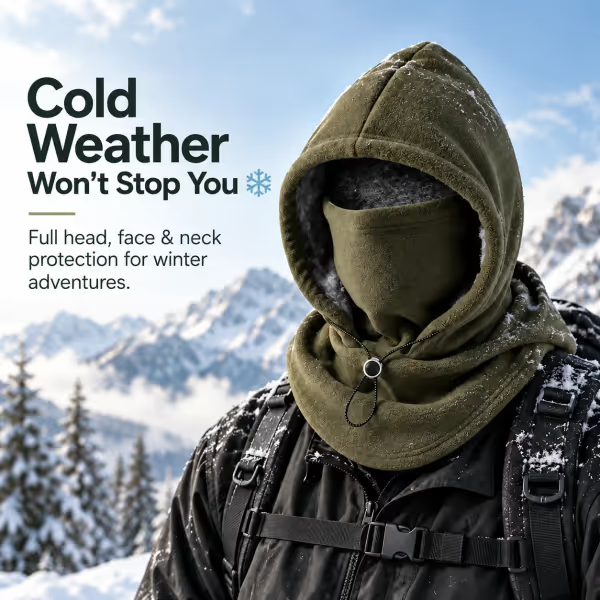 Fleece Double Layer Integrated Hat