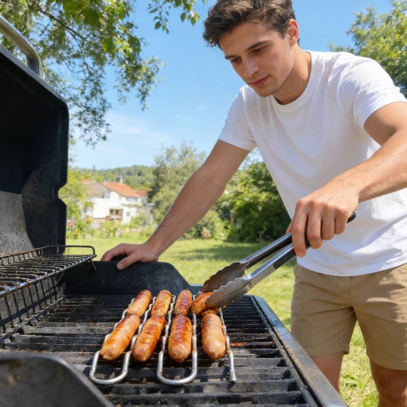 Dailyardtool® Grill Master Essential] BBQ Sausage Roller Rack