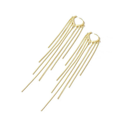 🔥Limited Time 40% Off✨14K Gold Plated Long Tassel Earrings for Women