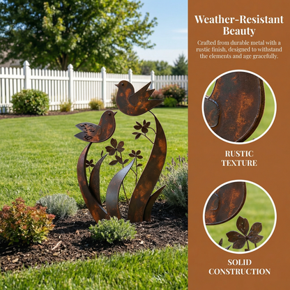 🦋🦋2026 Mother's Day Gifts 50% Off--💖🎁Bird & Wildflower Metal Garden Stake