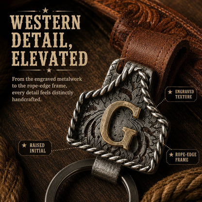 Handmade Cow Tag Belt Key Holder