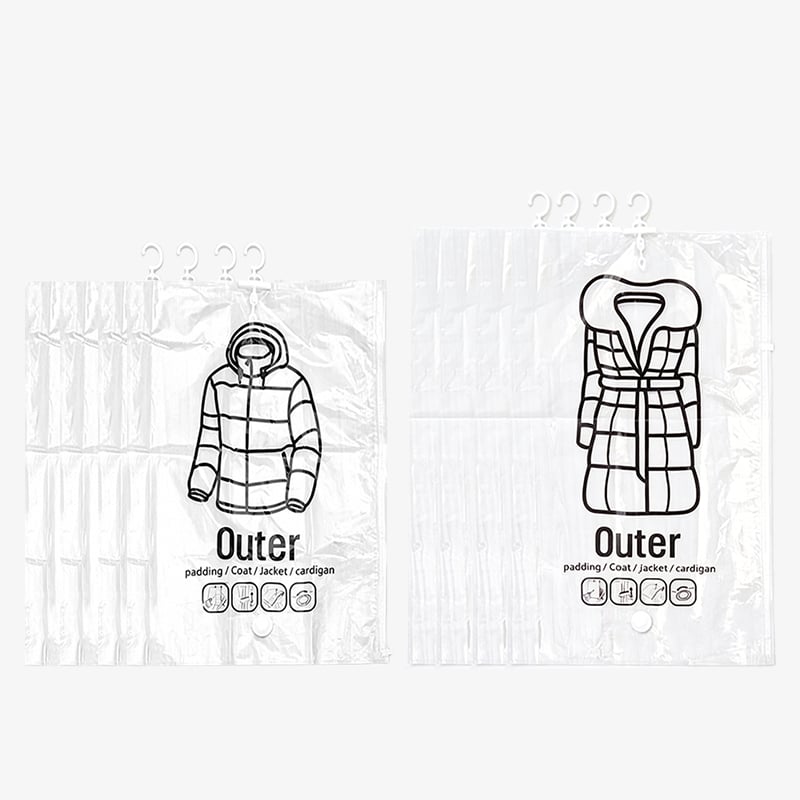 Hanging Vacuum Storage Bags – Save 75% Closet Space, No Folding Needed