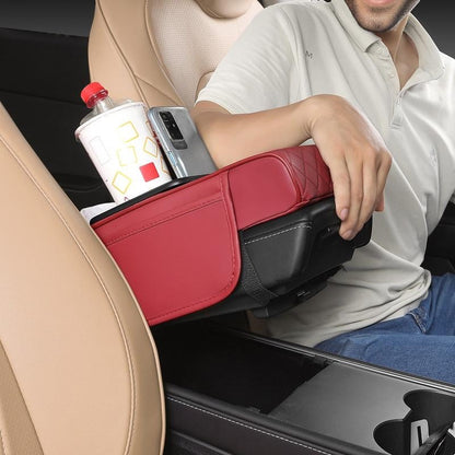 🔥 Multifunctional PU Leather Car Armrest Box Mat