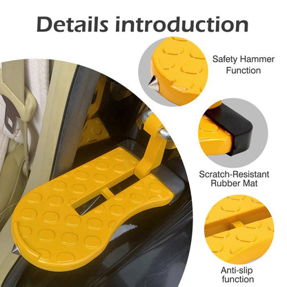 Dailyardtool® Count SUV Roof Step Assist, Car Door Hook-On Foot Pedal