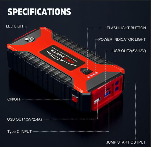 Dailyardtool® Jump Starter Battery Pack