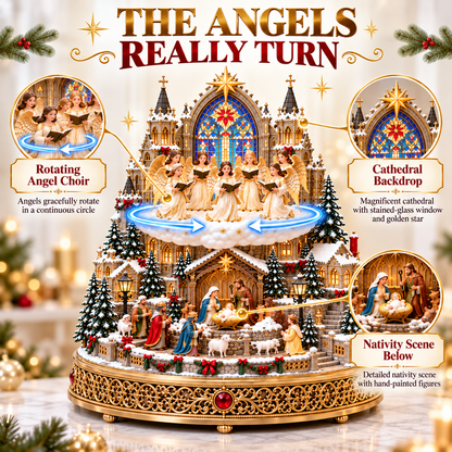 ✨ Heavenly Angel Choir | Lighted & Rotating Christmas Nativity Village