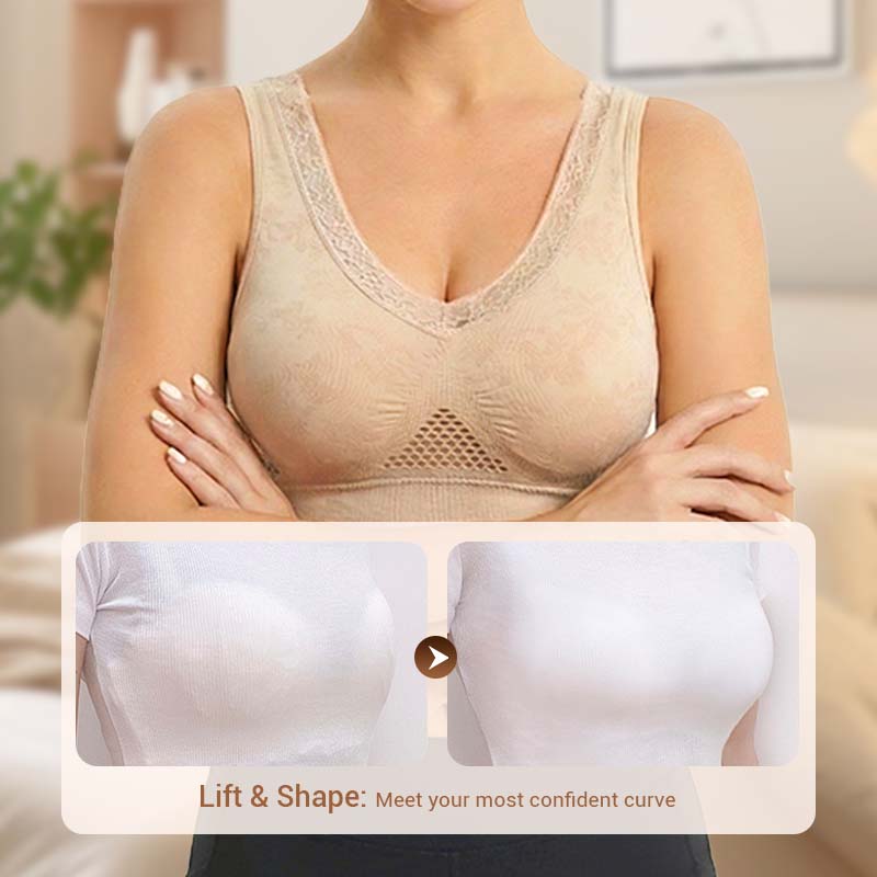 💐 Buy One Get One Free 🎁 🌸 Pure Cotton Buttonless Comfy Lifting Bra