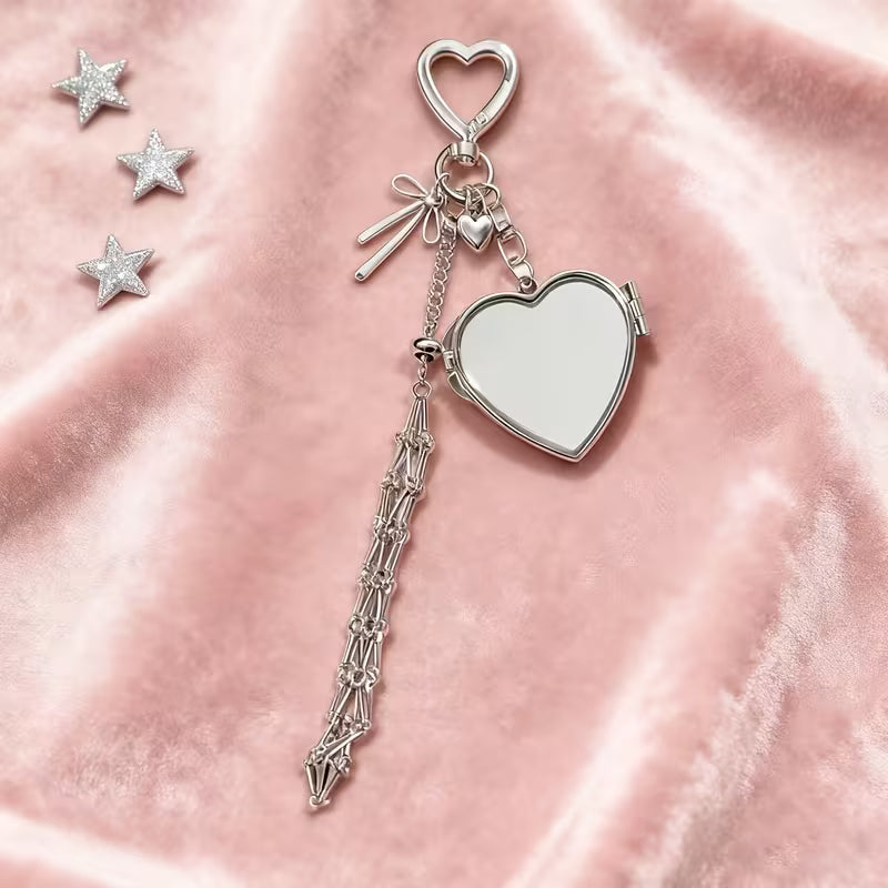 🔥✨Lipstick Holder Keychain with Mirror
