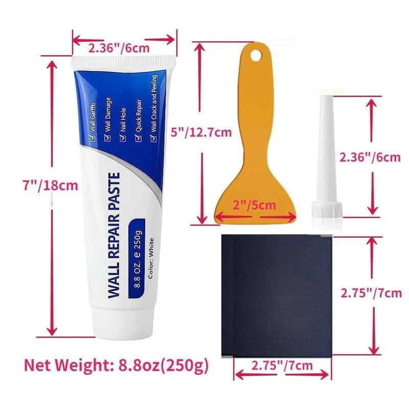 🔥THE ULTIMATE White Drywall Repair Paint Kit – No Sanding, No Primer, No Mess. Fix Nail Holes, Cracks & Dents in Minutes