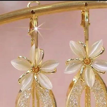 ✨🌸Elegant Flower Tassel Dangle Earrings