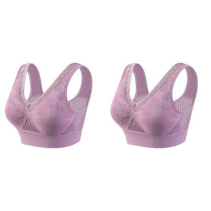 💐 Buy One Get One Free 🎁 🌸 Pure Cotton Buttonless Comfy Lifting Bra