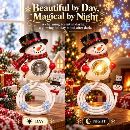 ⛄47% OFF🎄Bring Home Holiday Magic — Snowman Christmas Projector Light With Festive Glow🌙
