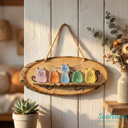 😻 Super Cute Sea Glass Cat Wall Hanging 💕✨🐾