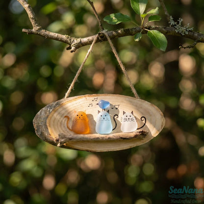 😻 Super Cute Sea Glass Cat Wall Hanging 💕✨🐾