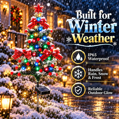 51% OFF 🔥 Solar Cedar Christmas Tree Lights | Festive Outdoor Holiday Decor
