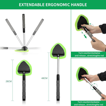 🔥Windshield Cleaning Tool——With 4 Free Microfiber Pads and 1 Fog-Proof Agent