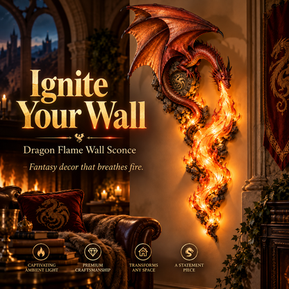 🔥Last Day 49% OFF -🐉 Dragonfire Guardian Wall Sconce – A Legendary Flame Awakens On Your Wall 🔥