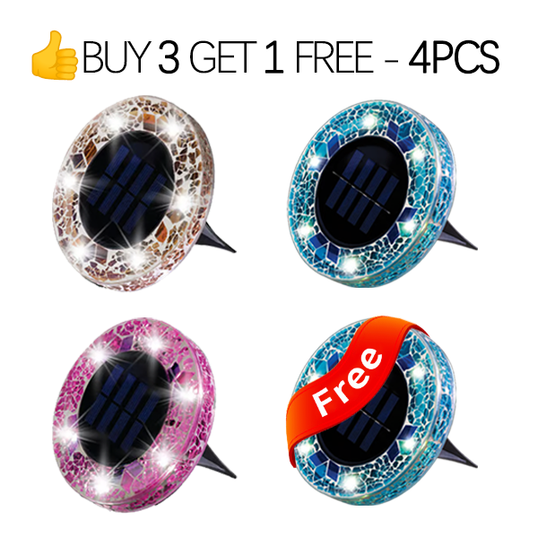 Solar Outdoor Mosaic Disk Lights