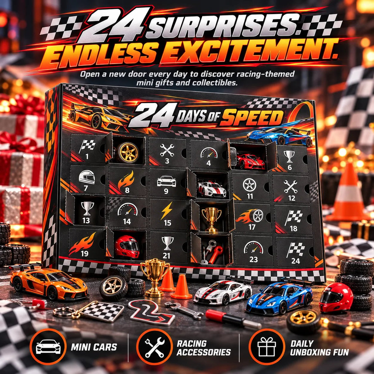 🏎️  24-Day Racing Advent Calendar – 24 Days of High-Speed Surprises