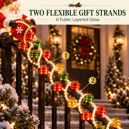 🔥Buy 2 Get 5% OFF🔥🎅 Santa Magic Gift Cascade Railing Light