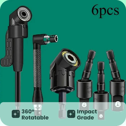 Dailyardtool® 6pcs Right-Angle Drill Bit Accessory Set - Easy to Install & Wide Compatibility