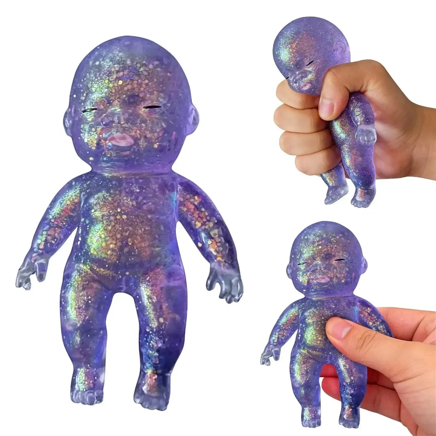 Curiosities Sugar Swaps Jumbo Baby Squishy Toy,low Rising Glitter Squeeze Toy for Stress Relief