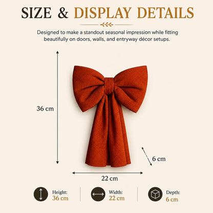 🍂 Oversized Autumn Door Swag – Warm Fall Welcome with Floral Bow & Rustic Porch Charm 🧡✨