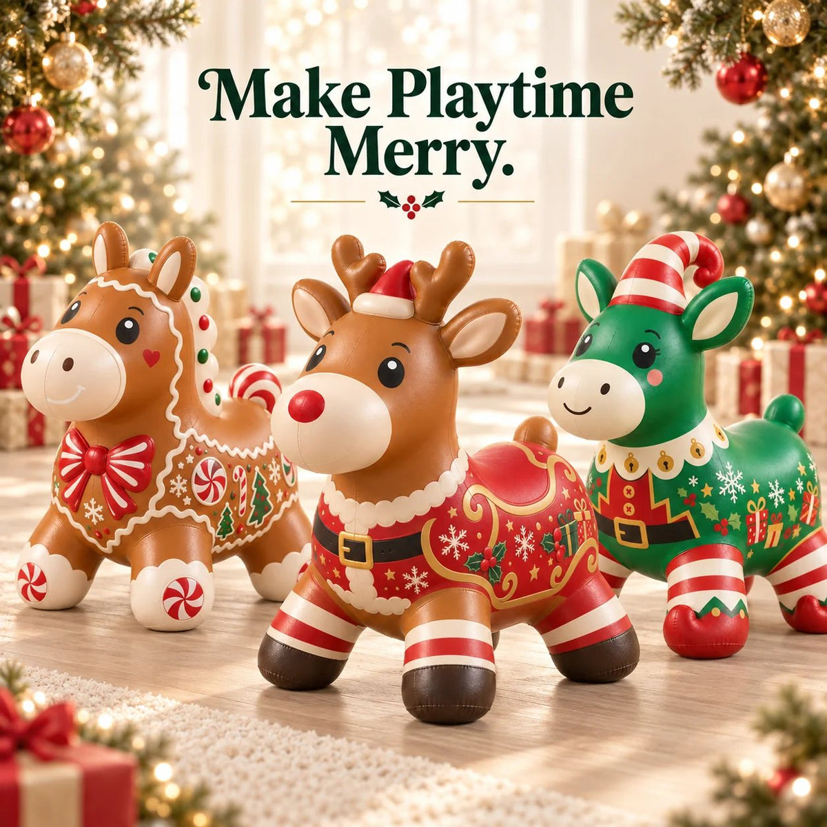 🎄 Christmas Animal Hopper – A Bouncy Ride-On Gift for Kids 🎁