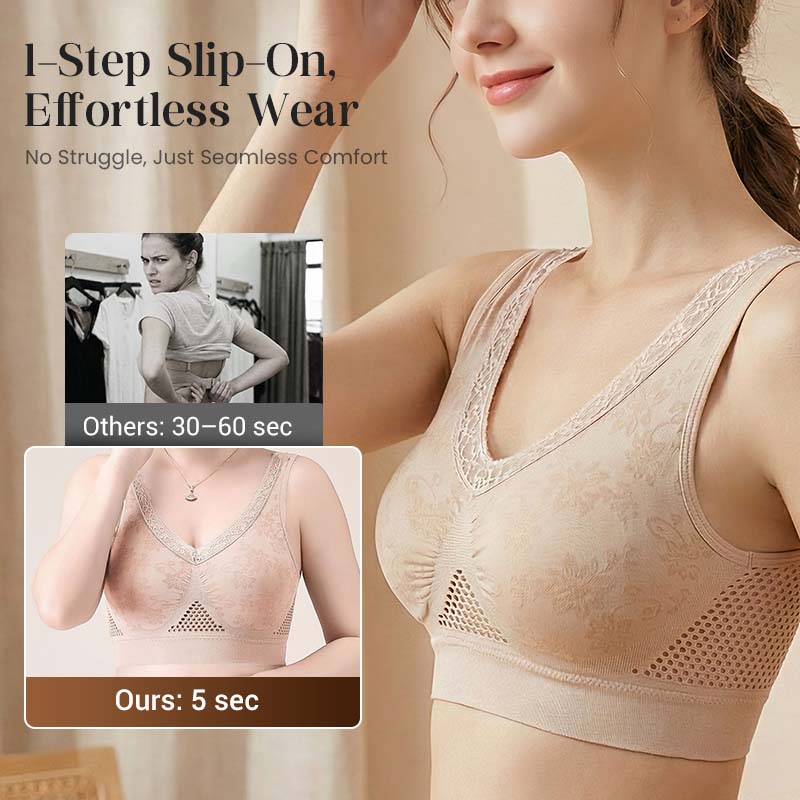 💐 Buy One Get One Free 🎁 🌸 Pure Cotton Buttonless Comfy Lifting Bra