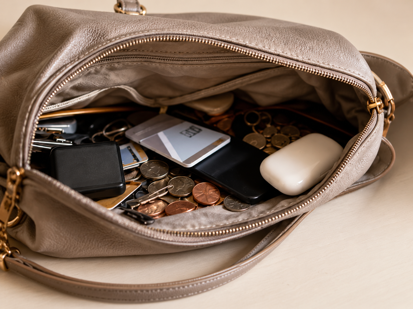 Disorganized Bag Interior