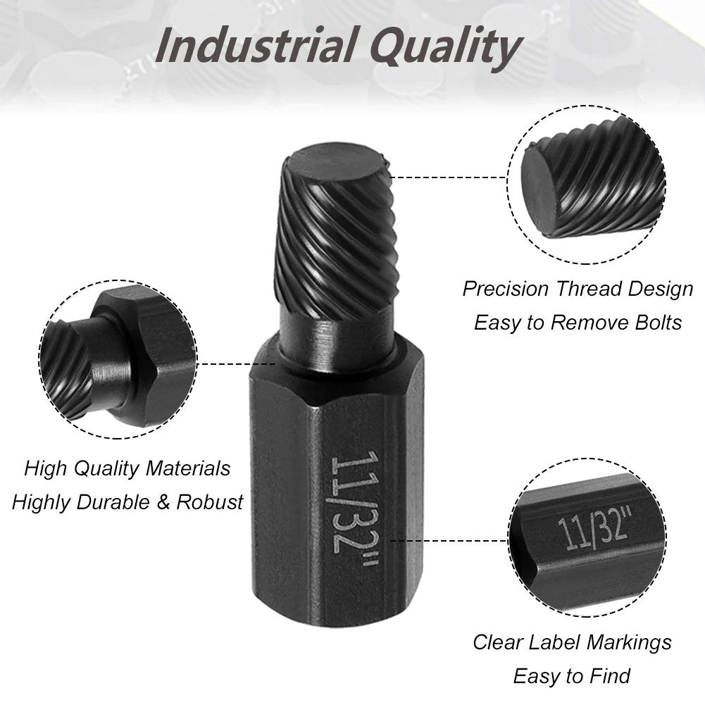 Dailyardtool® Broken Head Bolt Screw Cap Extractor Broken Head Screw Hexagon Socket Bolt Removal Tool