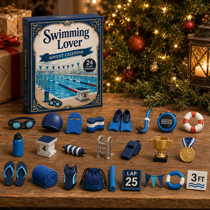 ⏳ Last Day 49% OFF – 🏊 24 Days of Swim-Life Advent Calendar | 24 Swimming-Inspired Acrylic Charms 💦