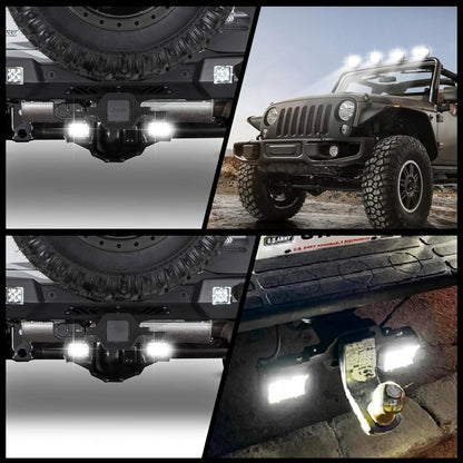 Dailyardtool® 2pcs 4 Inch LED Pods with Tow Hitch Mounting Brackets