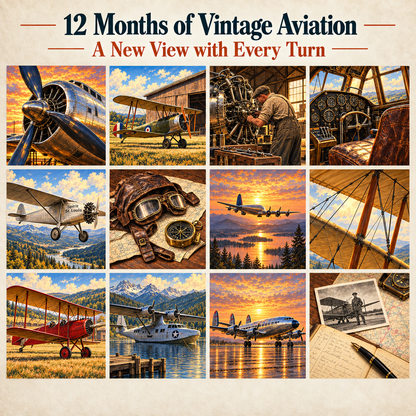 ✈️ For the Love of Flight — 2027 Vintage Aviation Wall Calendar