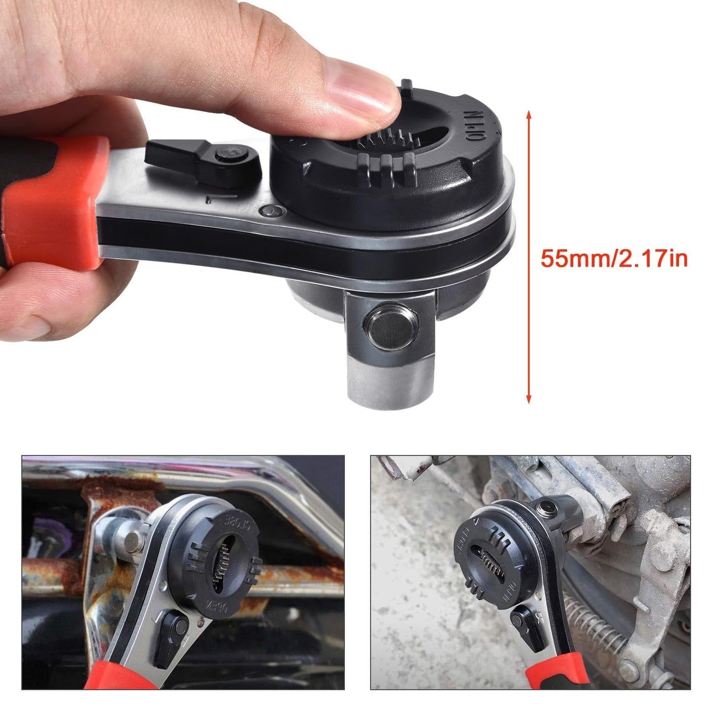 Dailyardtool® Adjustable Ratchet Wrench Kit for 6-22mm Screw