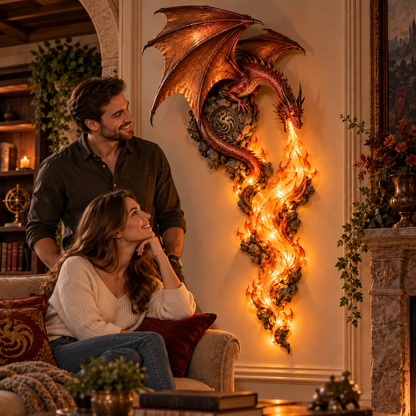 🔥Last Day 49% OFF -🐉 Dragonfire Guardian Wall Sconce – A Legendary Flame Awakens On Your Wall 🔥