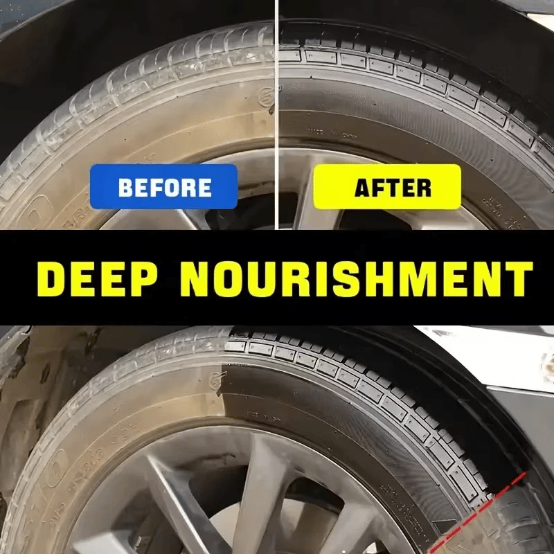🚗 BUY 2 GET 1 FREE! ✨ Car Tire & Plastic Trim Renewal Paste – Restores Shine, Prevents Cracking & Easy Application 🛞