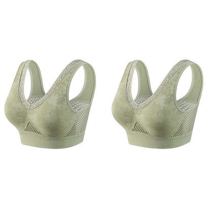 💐 Buy One Get One Free 🎁 🌸 Pure Cotton Buttonless Comfy Lifting Bra