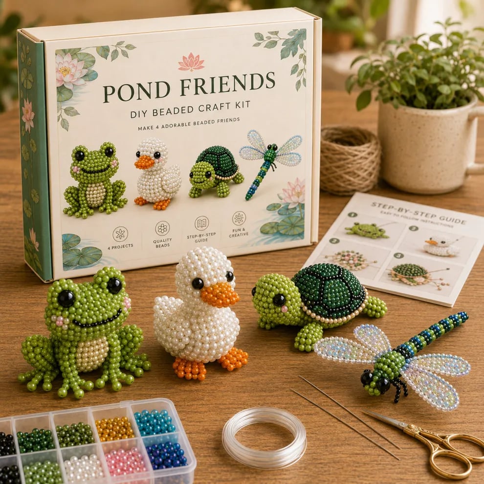 🧵✨DIY Petite 3D Beaded Animal Craft Kit