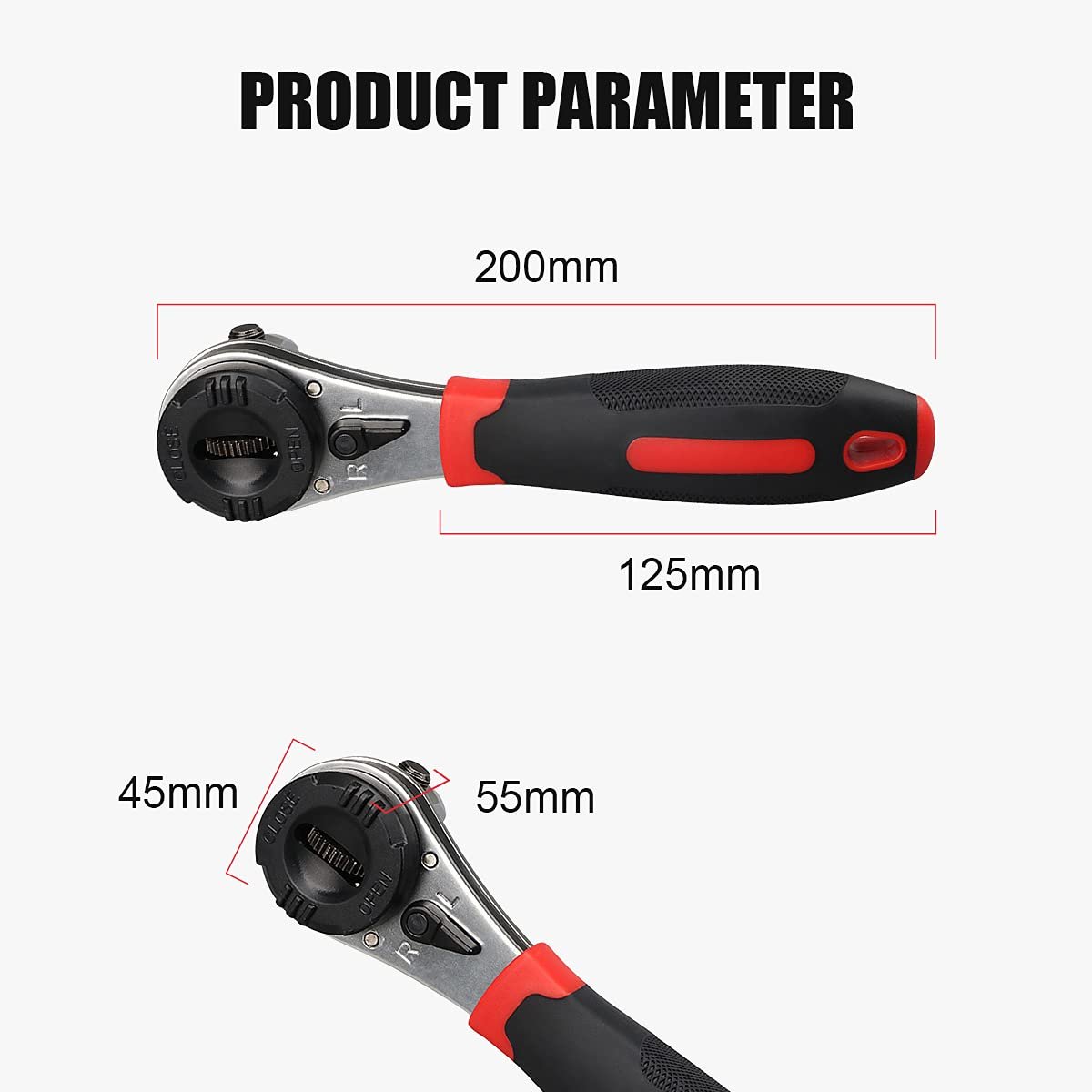 Dailyardtool® Adjustable Ratchet Wrench Kit for 6-22mm Screw